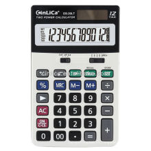 Calculadora de impuestos blanca y gris de 12 dígitos